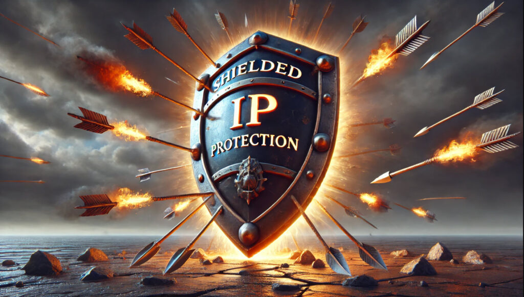 Image showing a shield protecting intellectual property rights