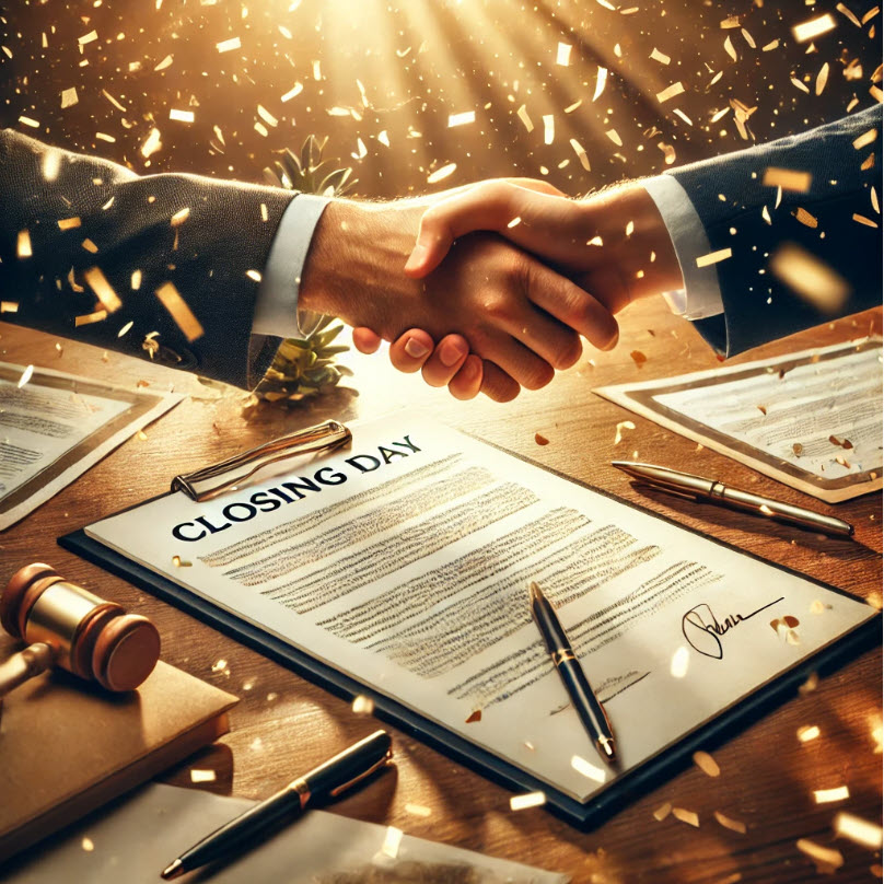 Image showing a handshake after closing deal to buy a business